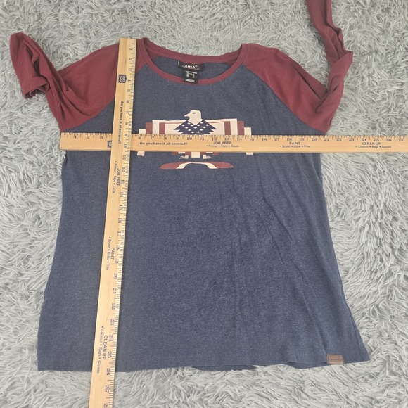 Ariat Chimayo Collection Womens XL‎ Multicolor Aztec Eagle Long Sleeve T-shirt - Picture 7 of 9